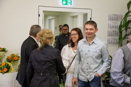 Empfang der geladenen Gäste durch Herrn und Frau Künzelmann