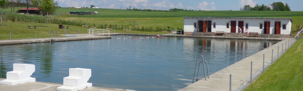 Blick auf das Schwimmbecken im Freibad Wachau