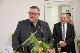 Robert Zukowski - Ortsvorsteher der Ortsteile Feldschlößchen/Wachau während seiner Rede